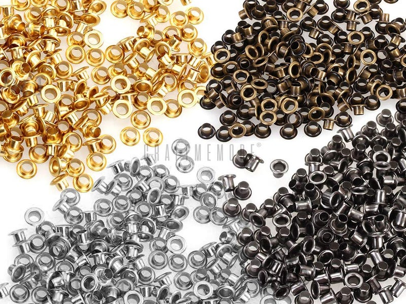 CRAFTMEMORE 2MM Hole 200PCS Tiny Grommets Eyelets Self Backing for Bead Cores, Clothes, Leather, Canvas (Antique Brass) - Image 5